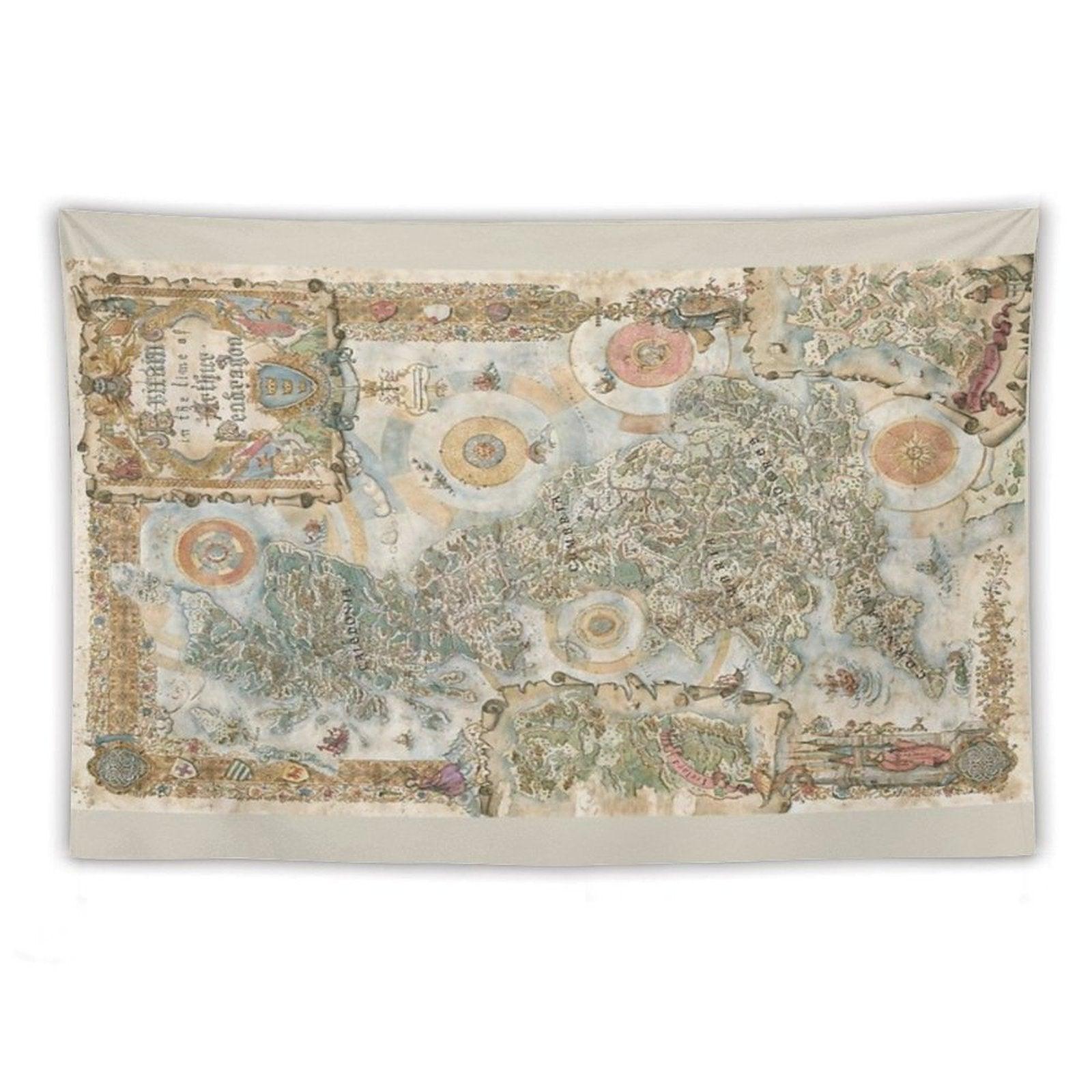 Pendragon 6th Edition Map by Francesca Baerald Tapestry