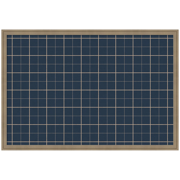 Framed Fabric Pinboard Navy Blue Plaid Wall Organization