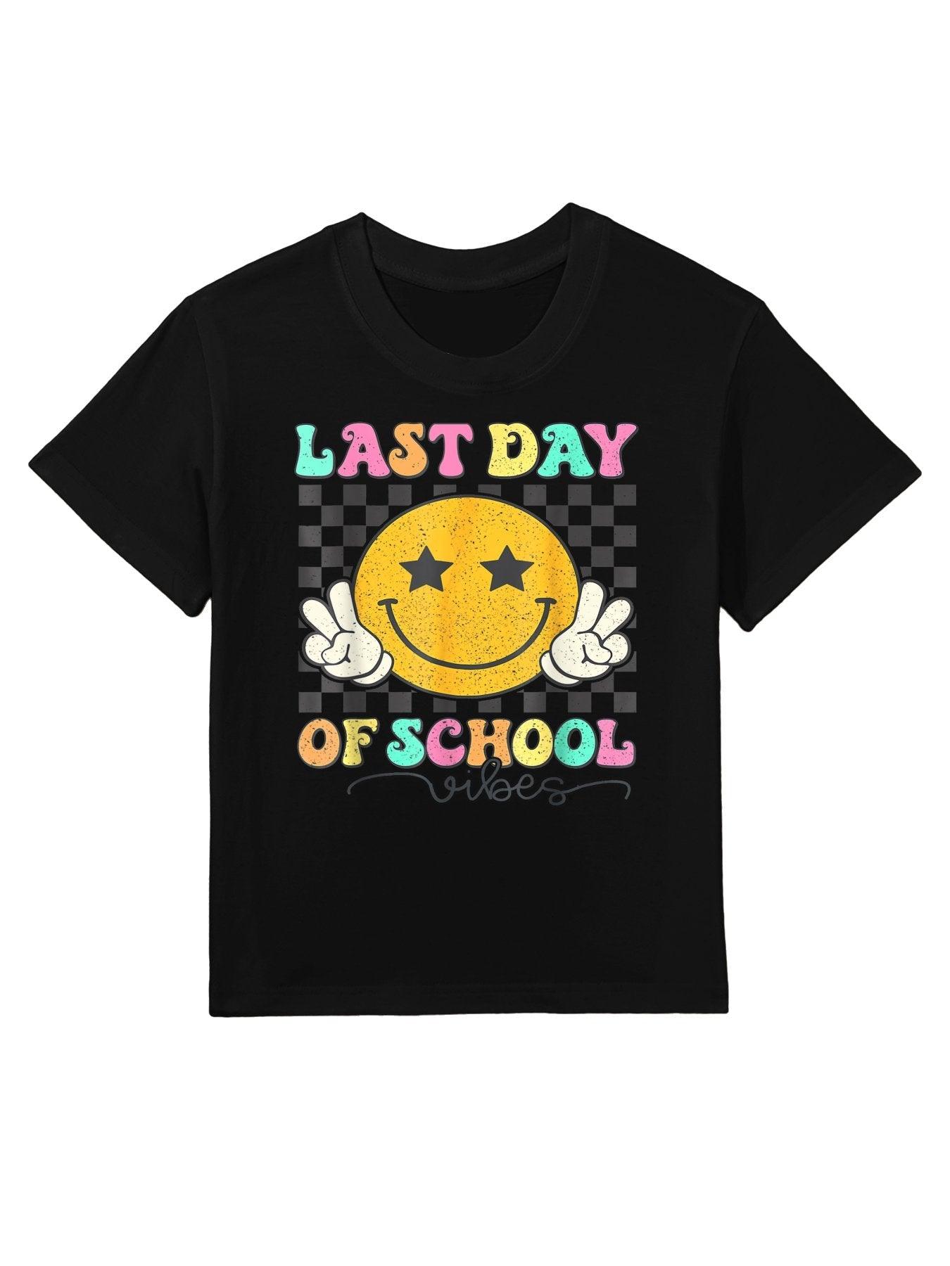 Last Day Of School Vibes Cute End Of School Kids Girls Kids T-Shirt