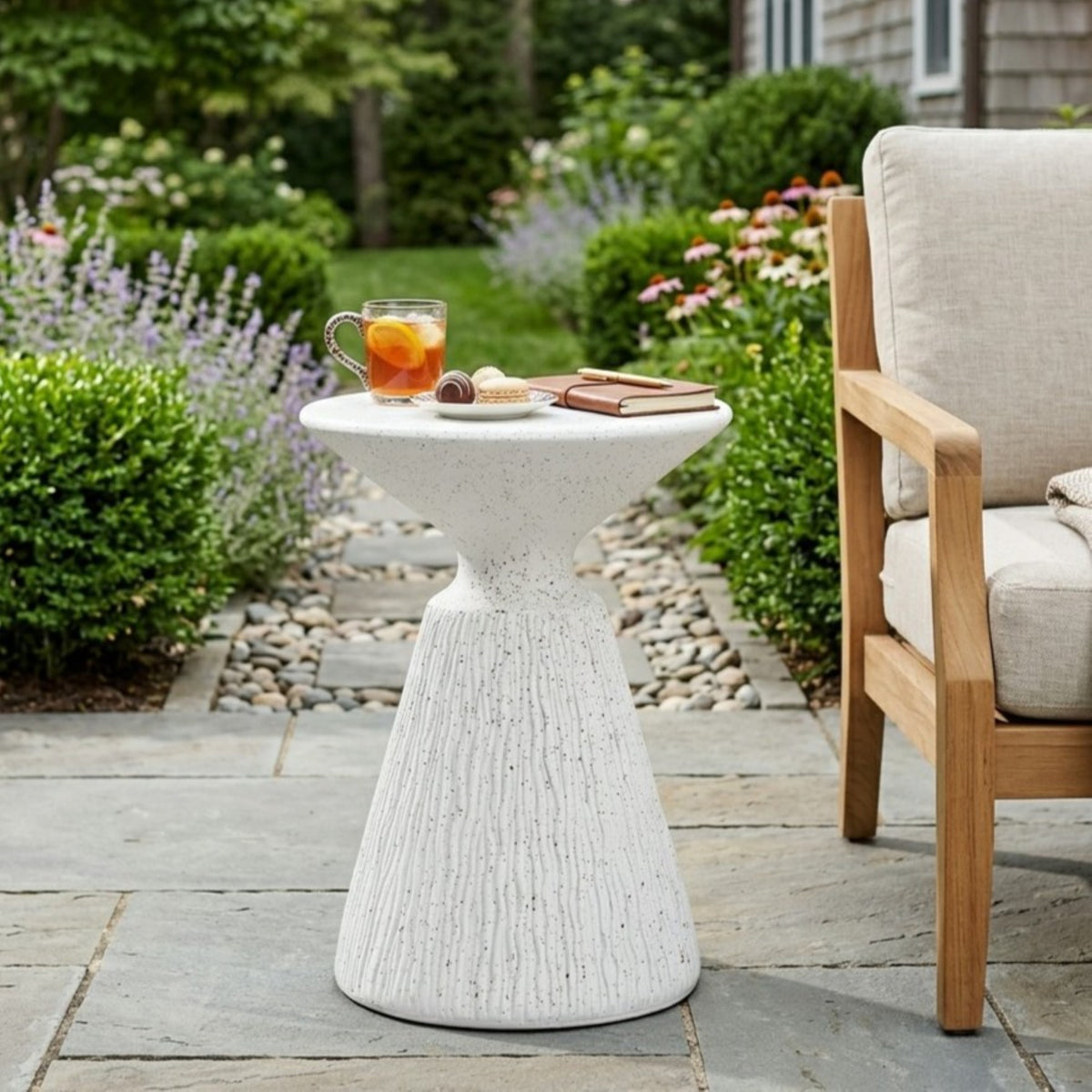 Retro Speckled Textured MGO Side Table