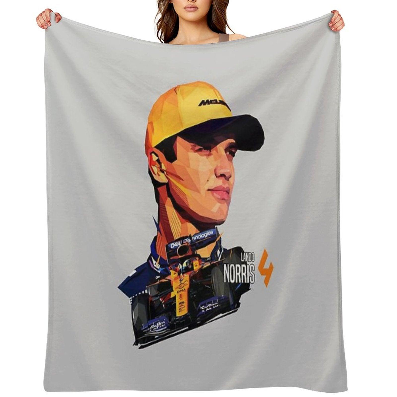 Lando Norris Low Poly V2 Throw Blanket