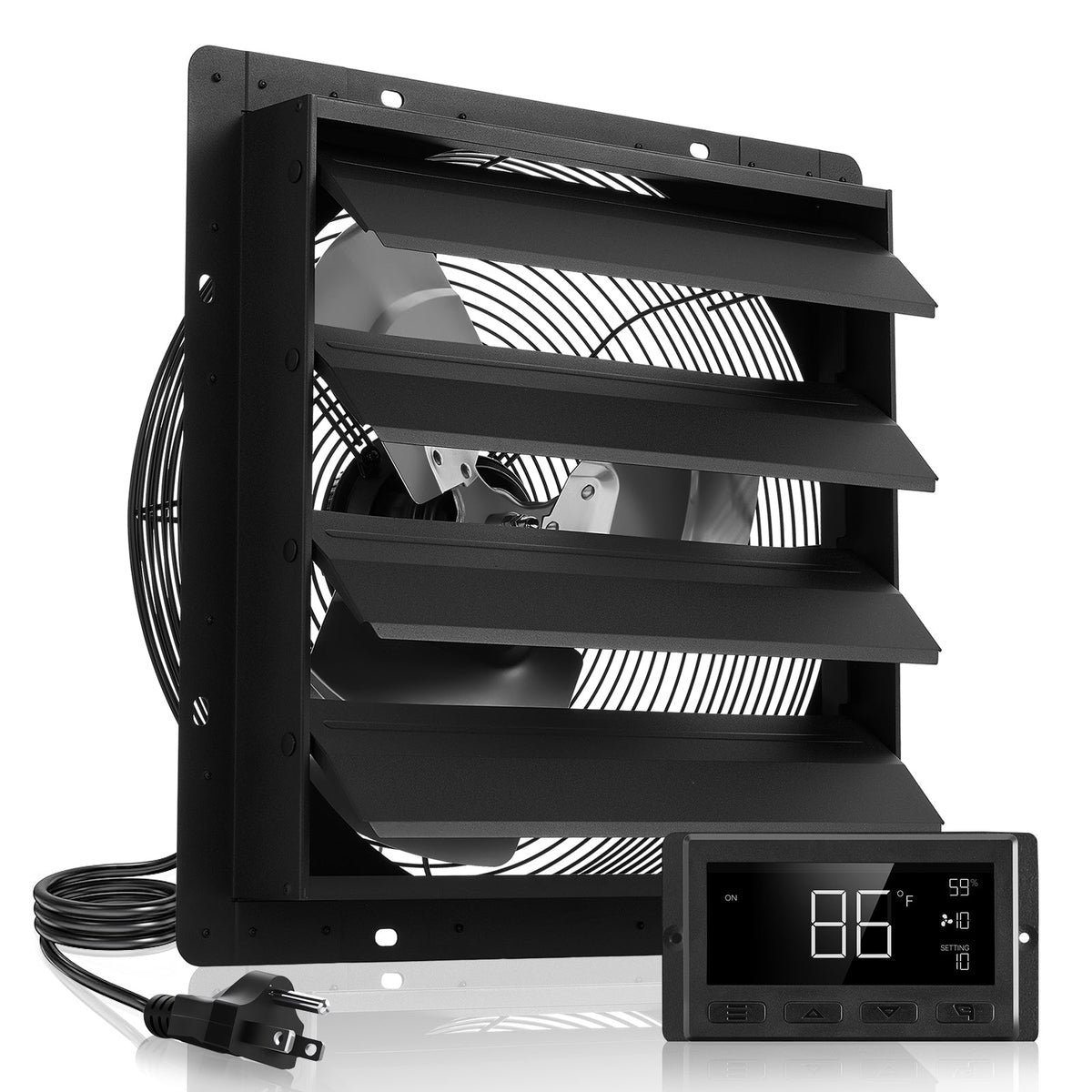 16 Inch Shutter Exhaust Fan with Smart Programming