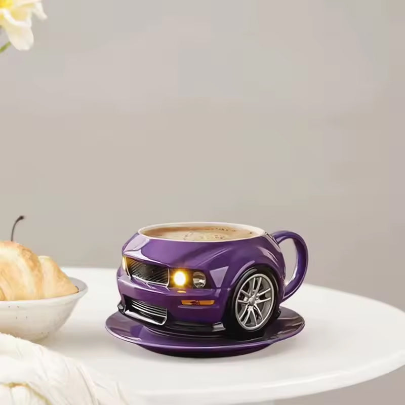 Car-Shaped Stainless Steel Coffee Mug – Handmade, Durable, Novelty Office Cup, Ideal Gift for Car Fans