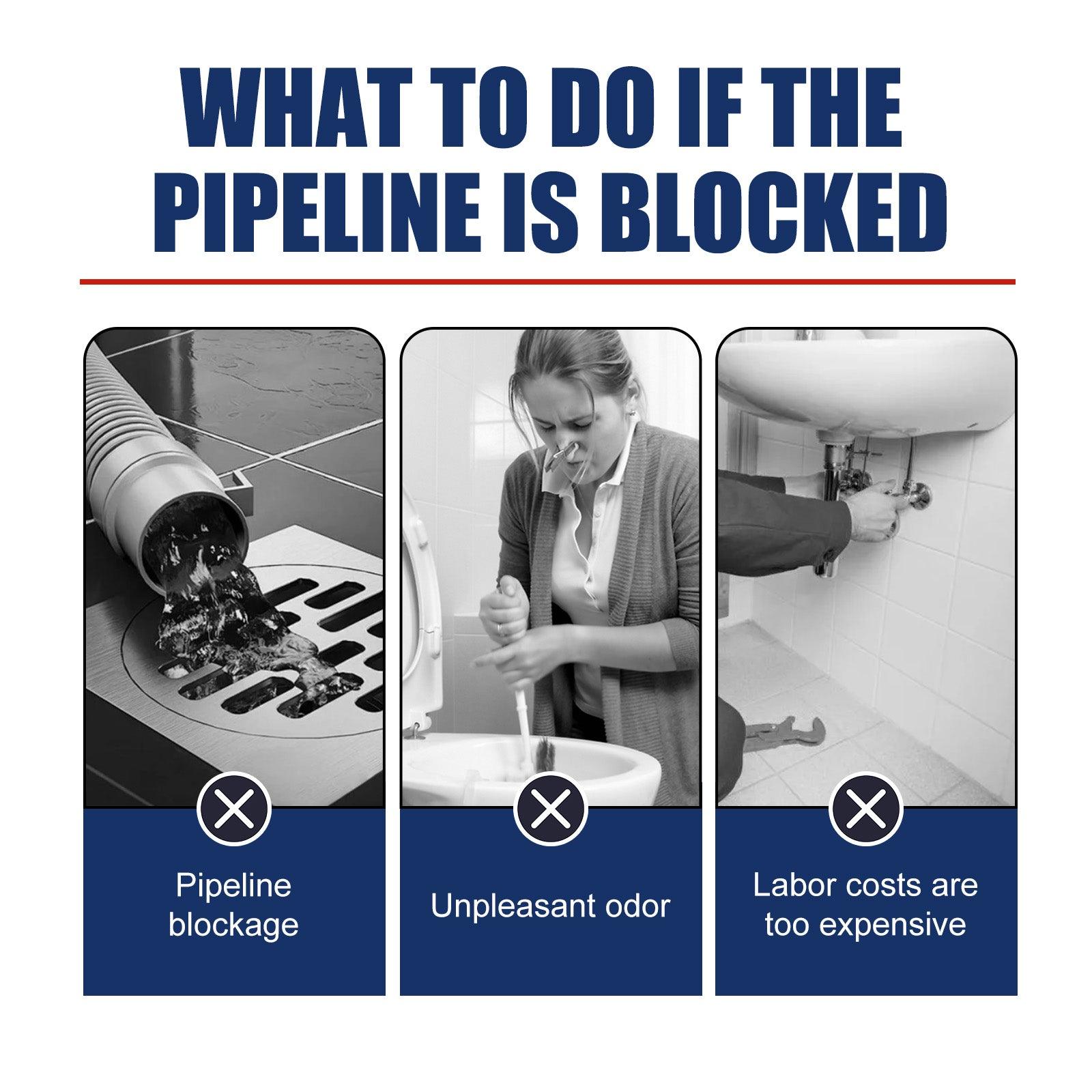 Pipe Unclog Gel, Sewer Multi-Effect Dissolving Pipe Obstruction Unblocking Agent