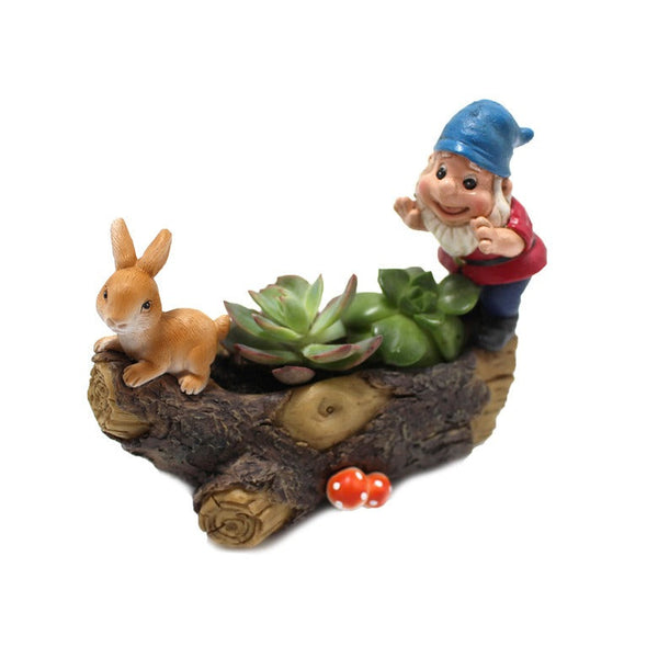 Dwarf Rabbit Flower Pot Decoration Creative Elf Flower Pot Garden Decoration