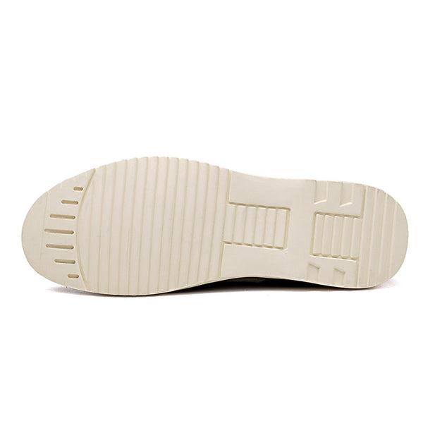 Men's Round Toe Leather Casual Shoes with Front Laces Work Boots Breathable Flat Heel Single Shoes Men's Shoes