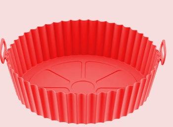 Foldable AirFryer Silicone Pot fryer silicone baking tray mat, heat-resistant, food grade
