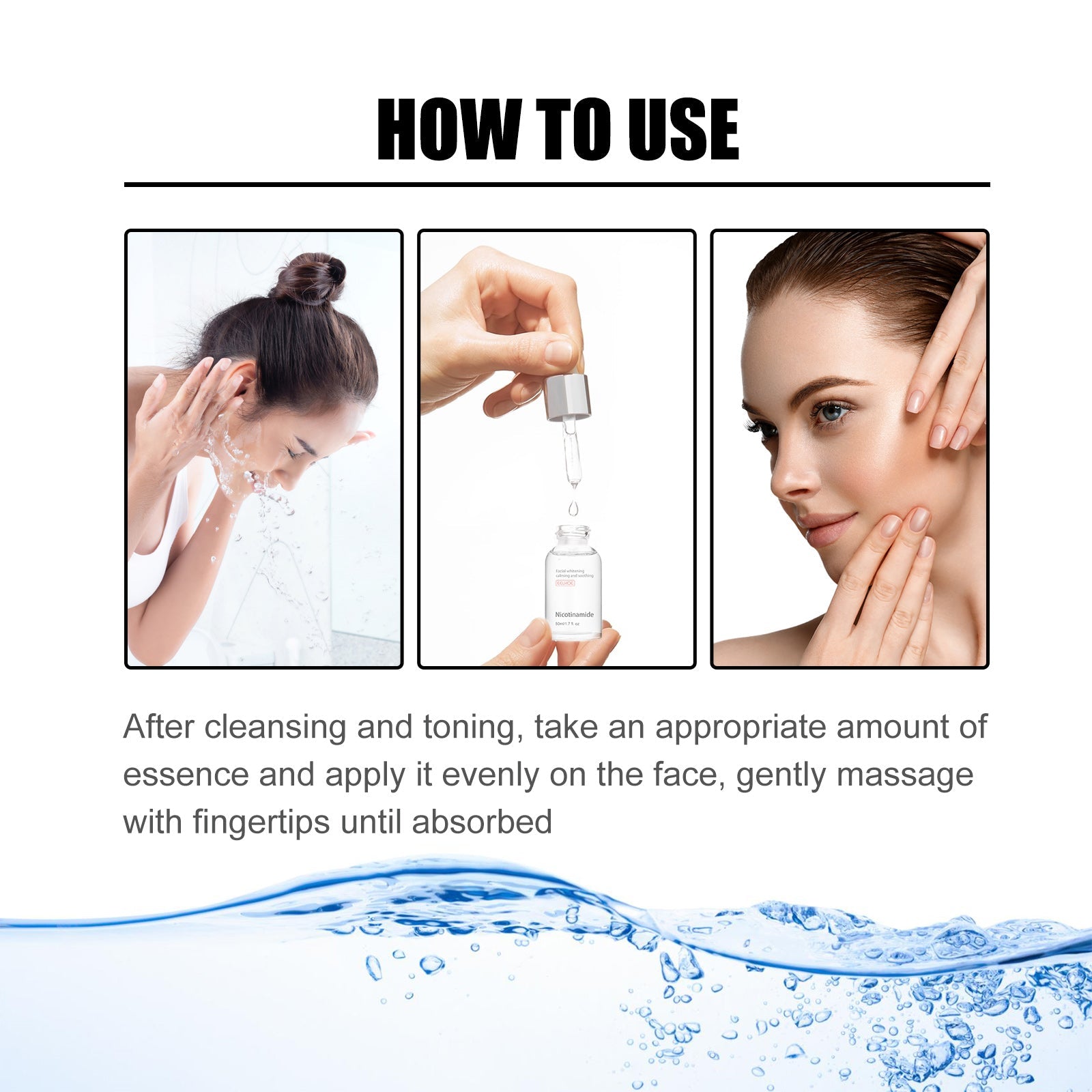 Nicotinic Acid Face Essence Lighten Acne Marks, Moisturize Pores, Shrink And Whiten Skin Beauty Essence