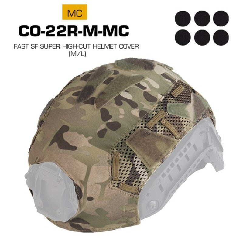 FAST SF Ultra-high Cut Camouflage Helmet Cover (Medium Size, M)