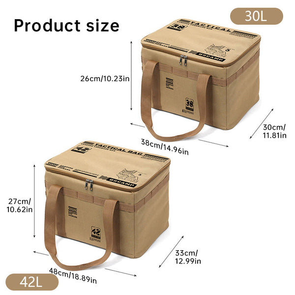 Outdoor storage bag, large - capacity foldable storage box, camping gear for picnic, portable, water - resistant
