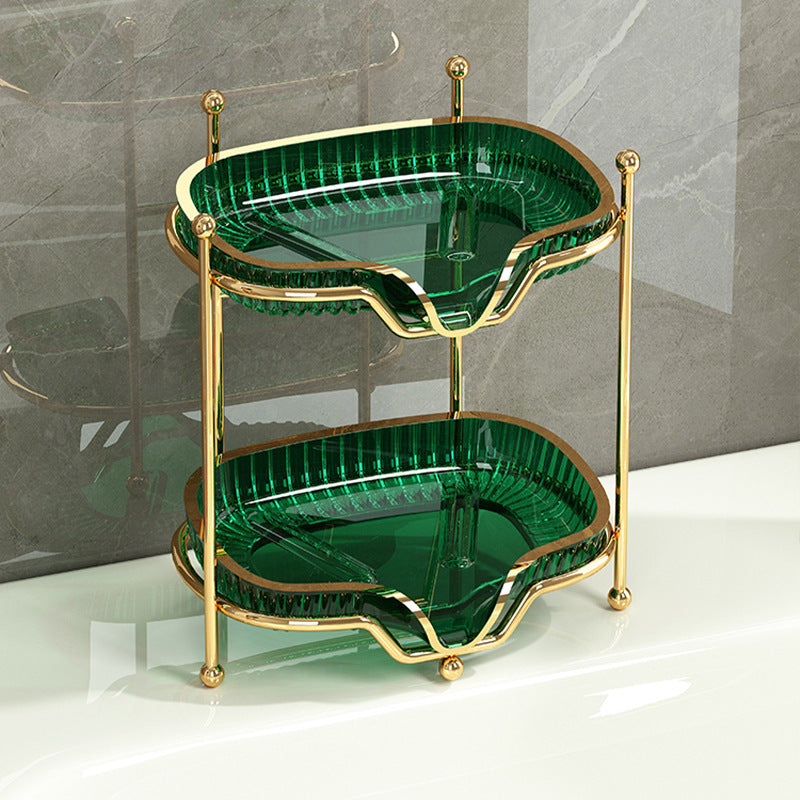 Soap box wall-mounted double-layer soap rack no punching