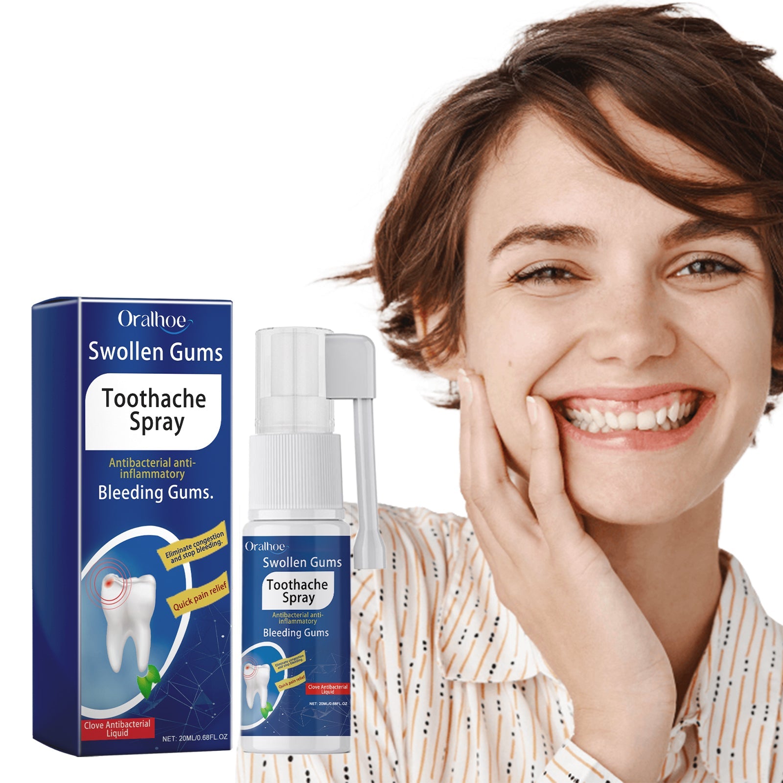 Toothache Treatment Spray. Relieve Gum Swelling And Pain On Fire Care For Teeth Toothache Oral Discomfort Care