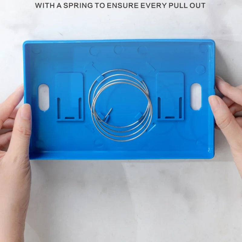 ABS Building Block Shaped Tissue Box Wall-mounted Creative Face Towel Box Organizer Perforation-free Removable