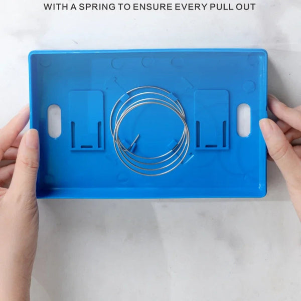 ABS Building Block Shaped Tissue Box Wall-mounted Creative Face Towel Box Organizer Perforation-free Removable