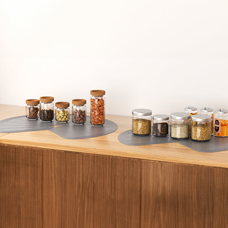 Lazy Susan Shelf Liner: Silicone, for Dual Tier Pie Cut Organizer, Non-Slip & Thermal Protection .2pcs