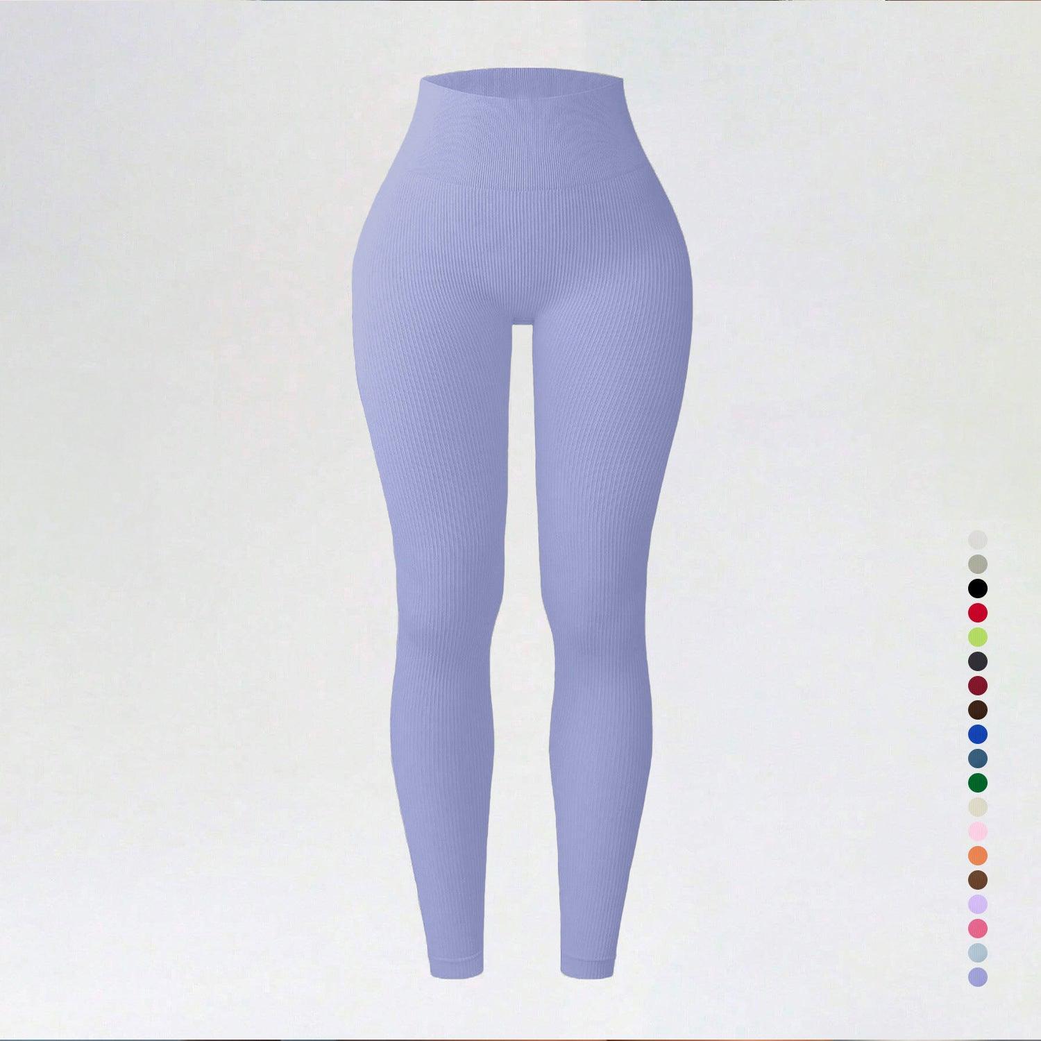 Threaded autumn and winter yoga pants seamless fitness pants high waisted sports yoga clothes leggings
