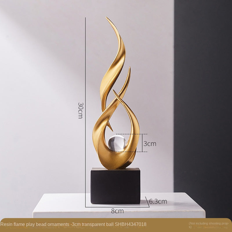 Modern Luxury Artistic Water-Rising Decorative Piece for Living Room Soft Decoration, TV Cabinet, Wine Cabinet, Office, and Entrance Hallway