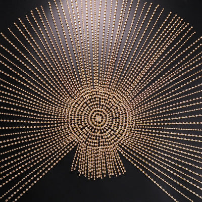 Exaggerated long flowing Su hair chain nightclub stage performance rhinestone hair accessories European and American headwear hair chain