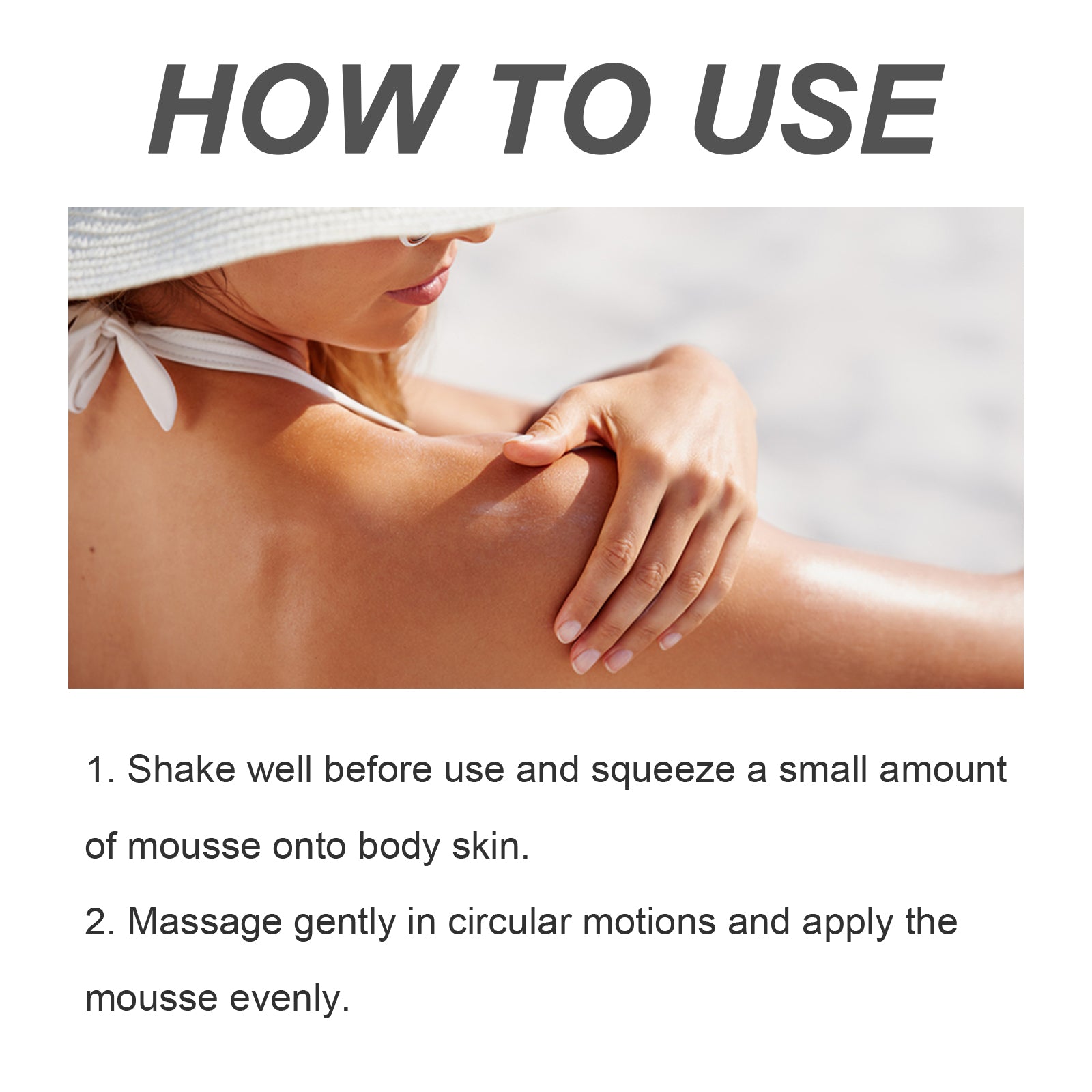 Tanning Mousse, Summer Outdoor Seaside Help Sun Moisturizing Skin Natural Fashion Wheat Color