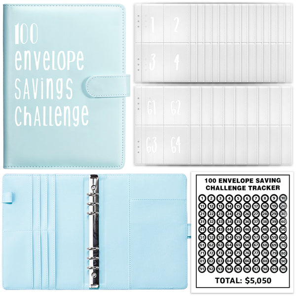 100 Day Challenge Loose leaf Notebook Couple's Savings Notebook Money Saving Envelope Budget Savings Notebook Notepad