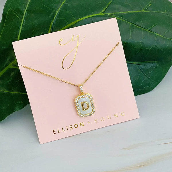 Initial Deco Open Locket Pendant Necklace - Gifts for You 'n Me