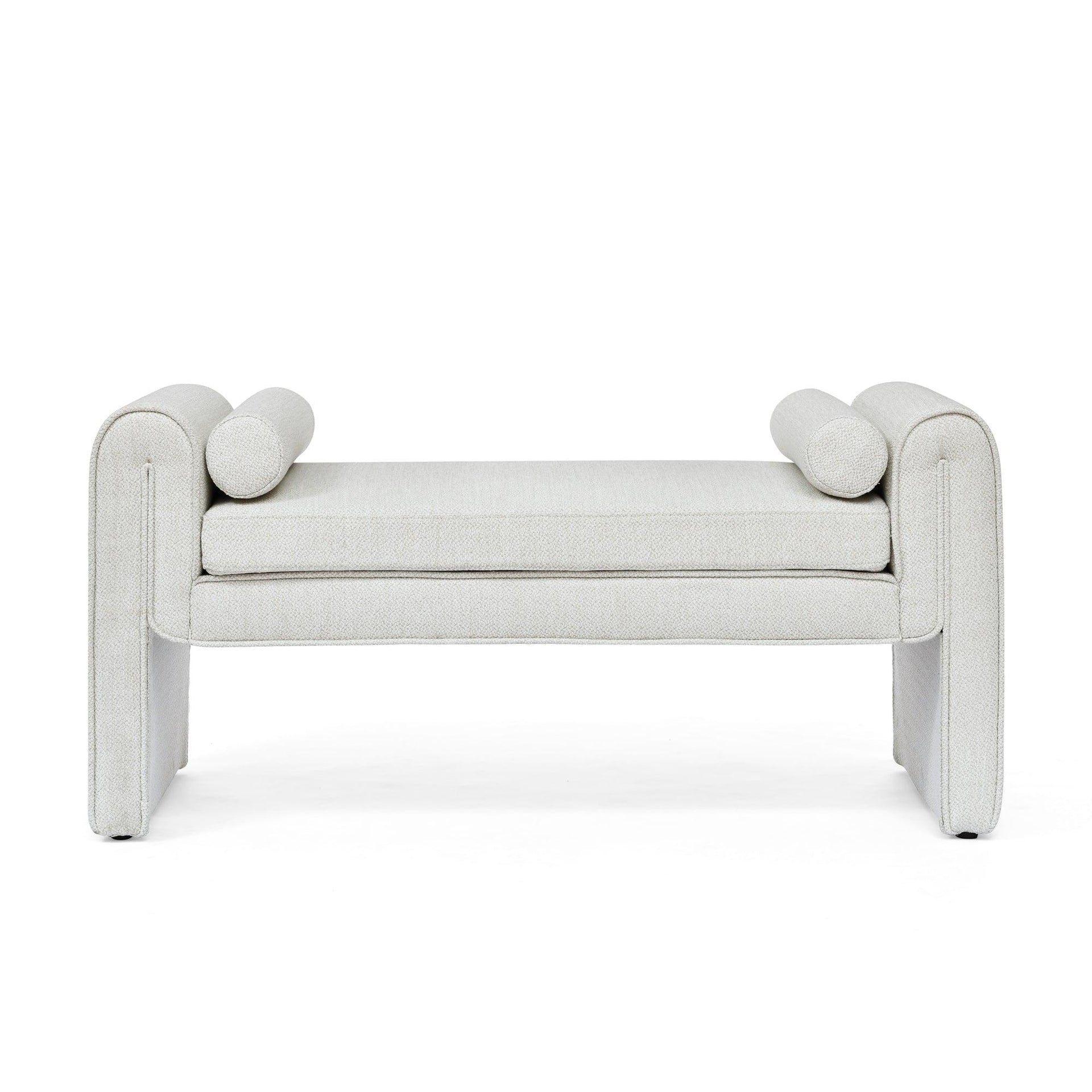 Bedroom storage stool, linen storage stool, large storage space, 50.39 inches white