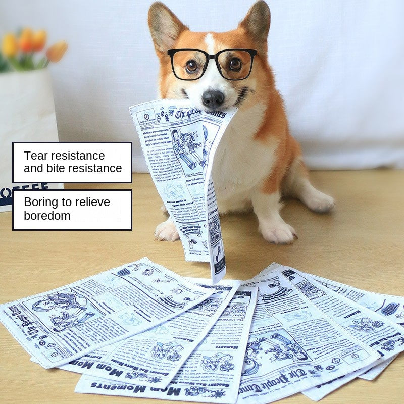 Pet Dog Sound Toy Crinkle Paper Simulation Boredom Buster Durable Chew Tooth Cleaning Interactive for Corgi Teddy Puppy