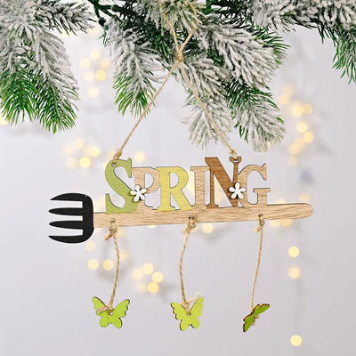 Easter Decoration Supplies Wooden Easter Pendant Creative Letter Pendant Original Color Arrow Pendant