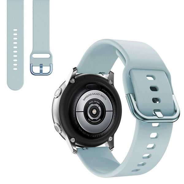 Suitable for Samsung Galaxy Watch Active2 Solid Color Silicone Strap 20/22mm Universal Strap