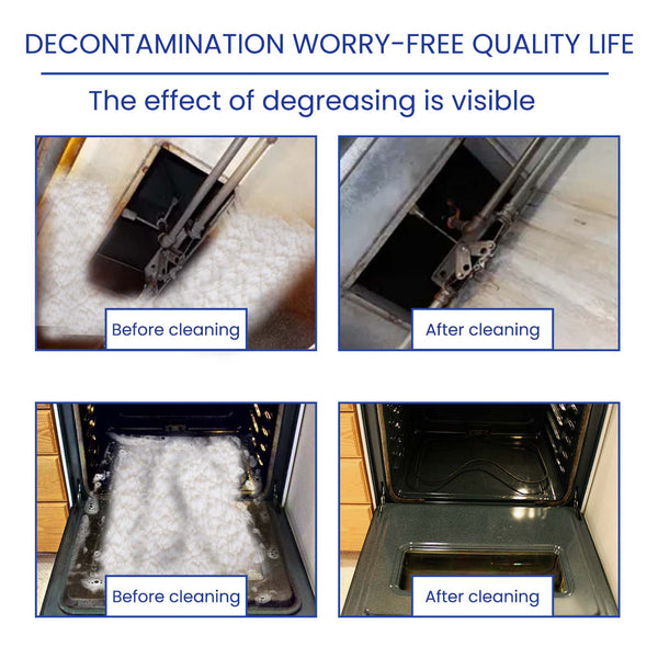 Kitchen All-Purpose Stain Removing Cleaning Powder, Kitchen Stove Oil Cleaning Utensils Rust Removal Stains Dirt Cleaning Agent