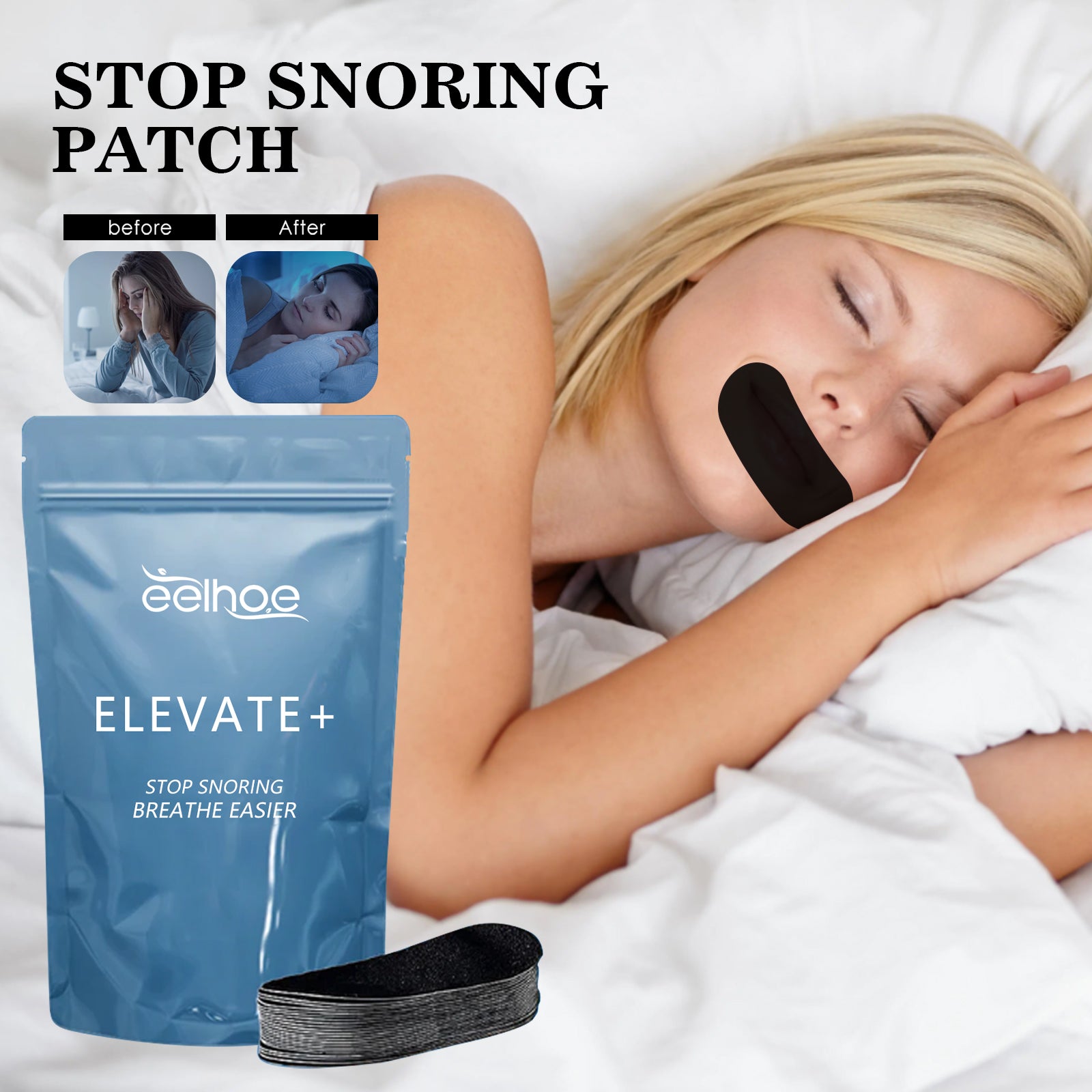 Anti-Snoring Patch Open Mouth Breathing Close Mouth Anti-Snoring Care For Sleeping Adults Anti-Snoring Patch