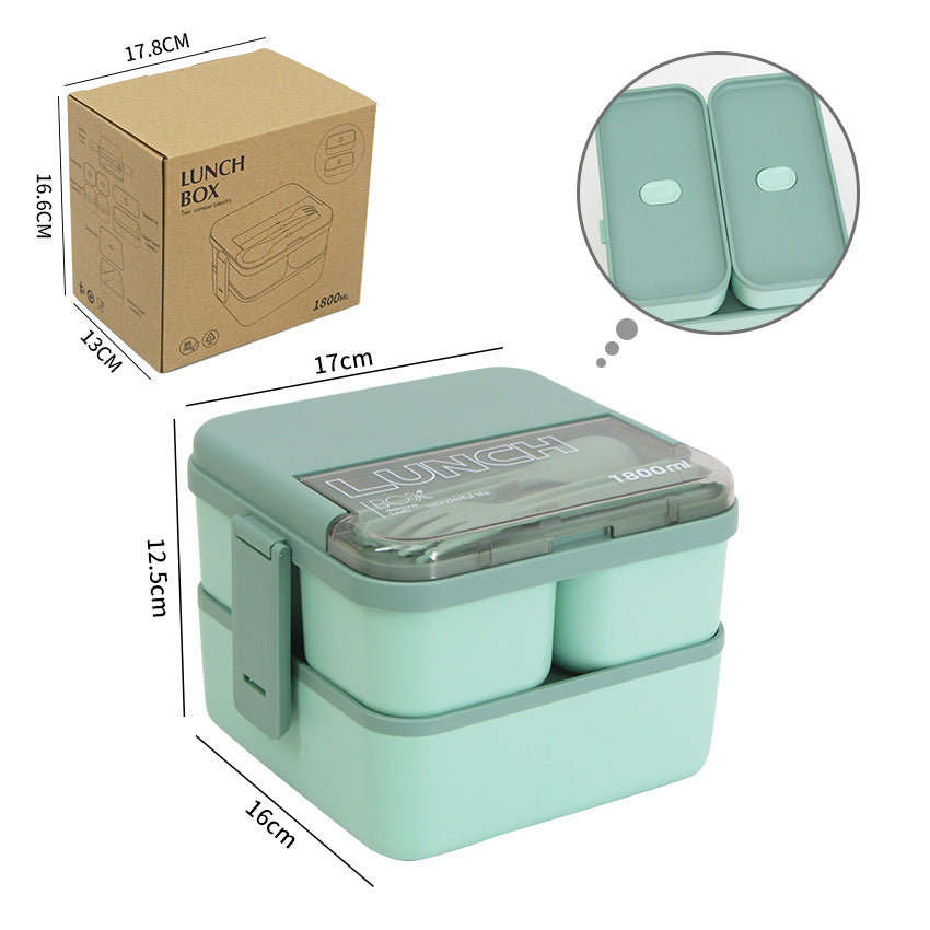 Sealed microwaveable double layer lunch box