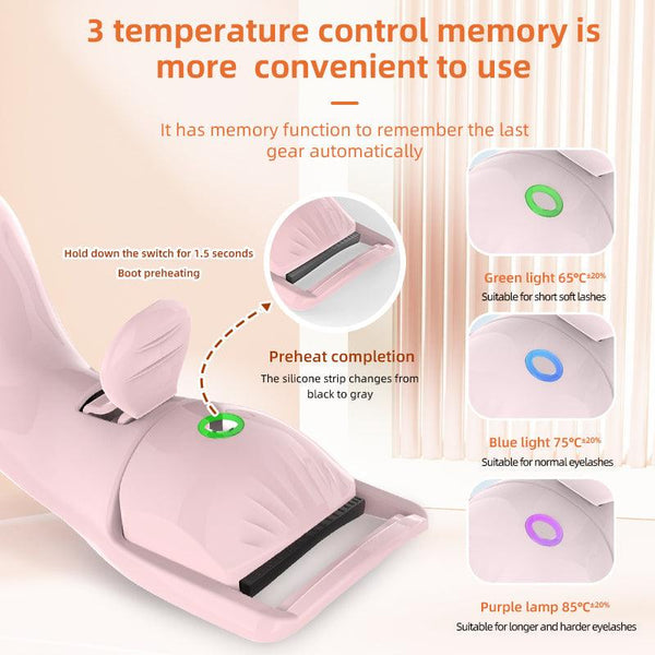 Electric eyelash curler three temperature rechargeable eyelash curler portable compact heating eyelash curler