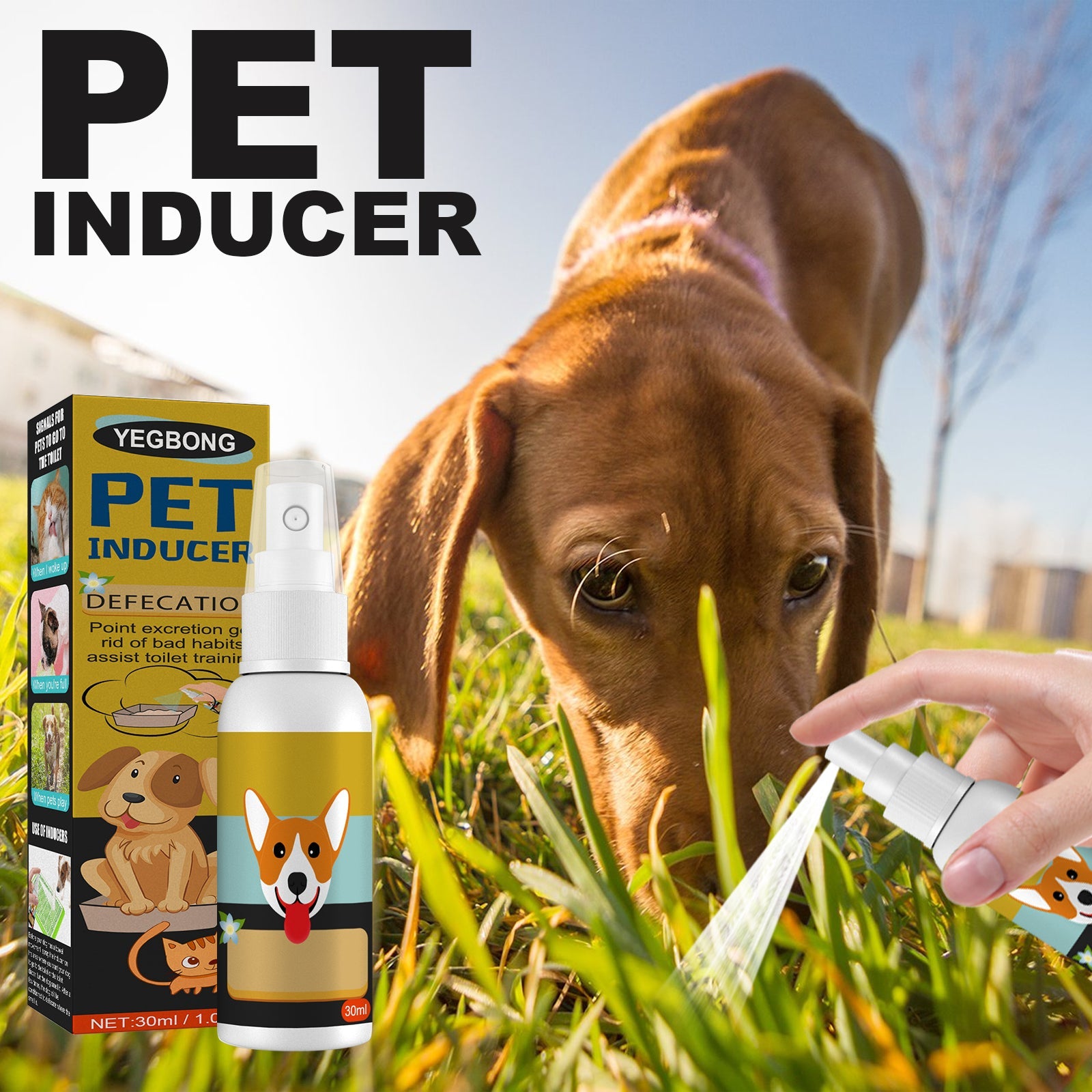 Pet Defecation Locator Spray, Pet Poop Location Pet Cats And Dogs Locate Defecation Inducers