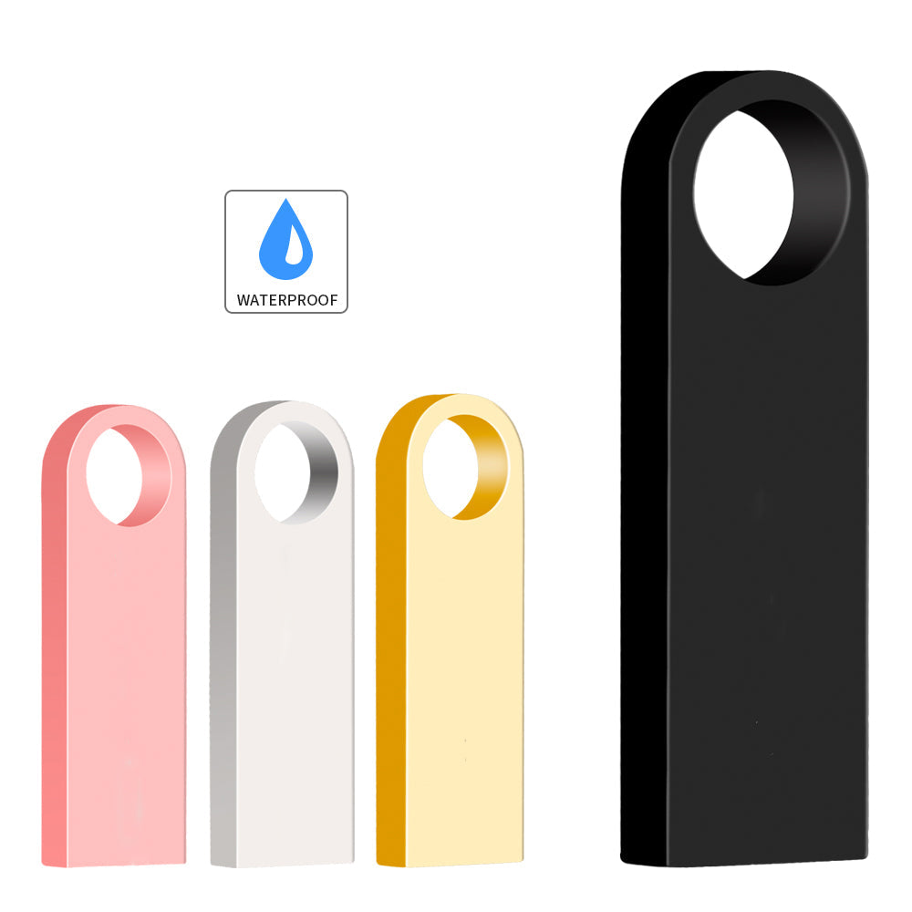 Usb flash drive 32 GB 3.0 metal pen drive 64GB pendrive 16GB 8GB 4GB 128GB silver key flash drive waterproof custom  NO logo