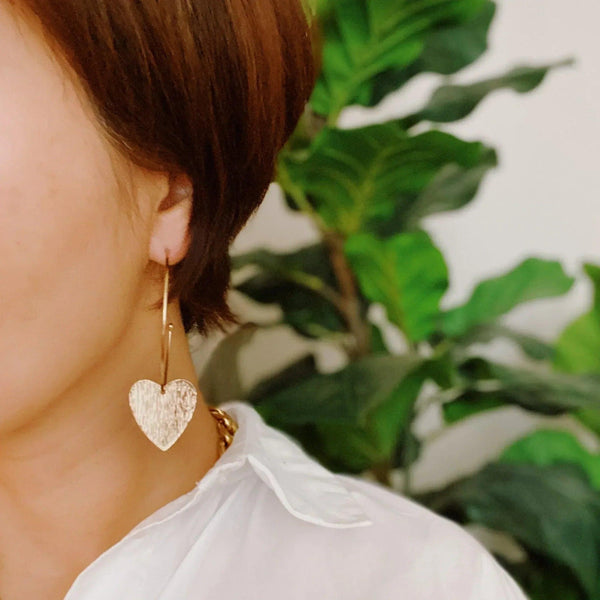 No Games Heart Hoop Earrings - Gifts for You 'n Me