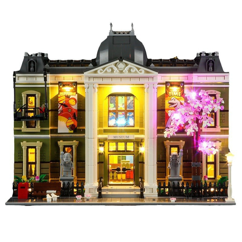 YEABRICKS is compatible with LEGO 10326 Natural History Museum building blocks, LED lighting fixtures, street view toys, and lighting