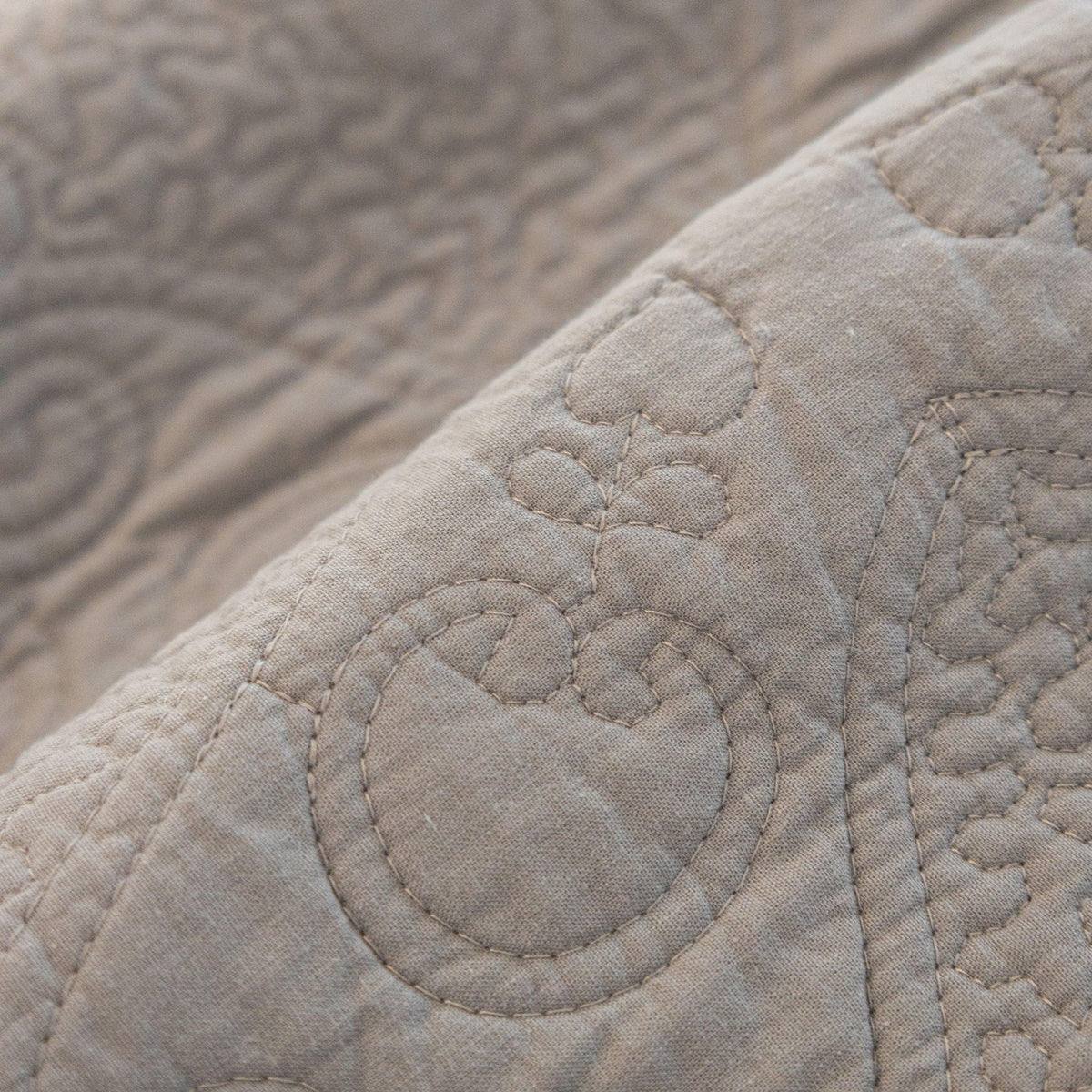 Baroque Floral Quilted Cotton Sofa Cover, Non-Slip Washable Couch Protector