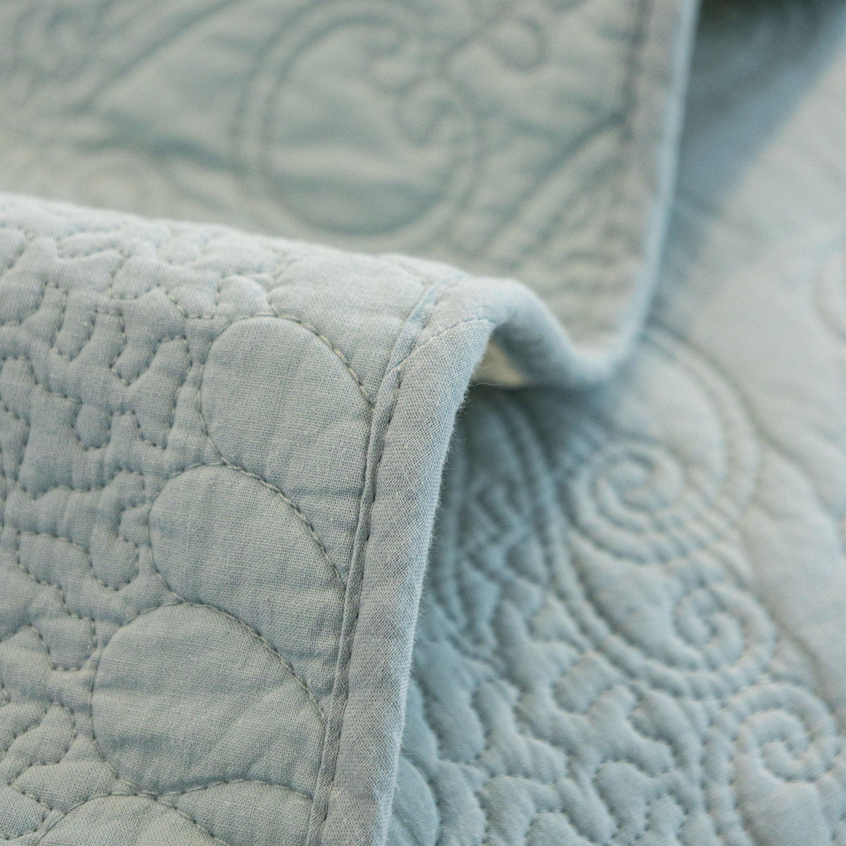 Baroque Floral Quilted Cotton Sofa Cover, Non-Slip Washable Couch Protector
