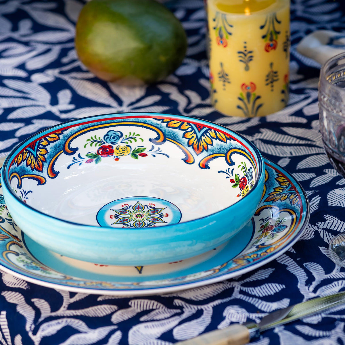 Zanzibar Stoneware Pasta Bowl