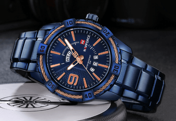 Men's  Luxury Stainless steal Waterproof Watch With Day And Date Display Unique Design Perfect Gift In Modern Metal Men  Wrist Watch Design