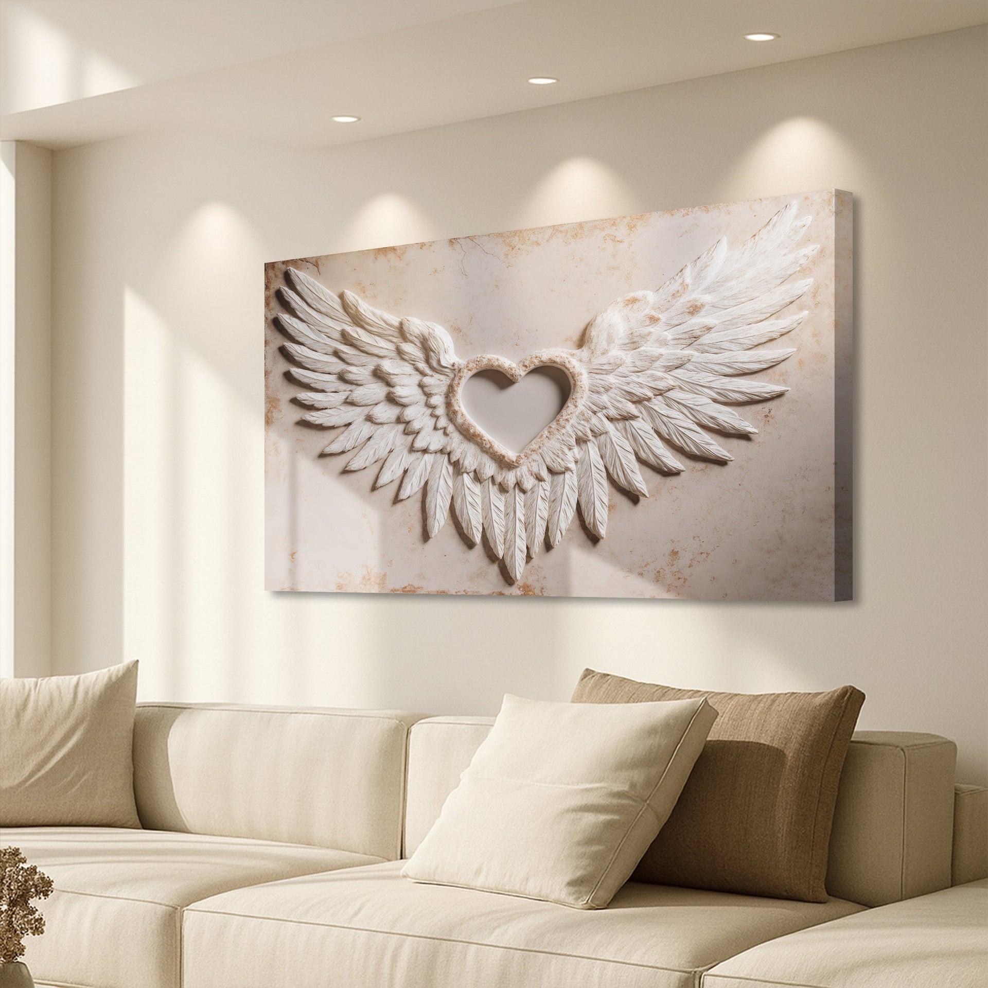 Wings of Love Abstract Wall Art II Tailored Canvases
