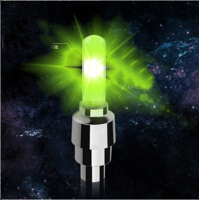 1PCS Bicycle Light Wheel Spoke Light LED Tire Valve Stem Caps Lights Waterproof Neon Light Car Cycling Bike Tyre Spoke Flash Lights Waterproof Valve Stems Caps Accessories For Men Women