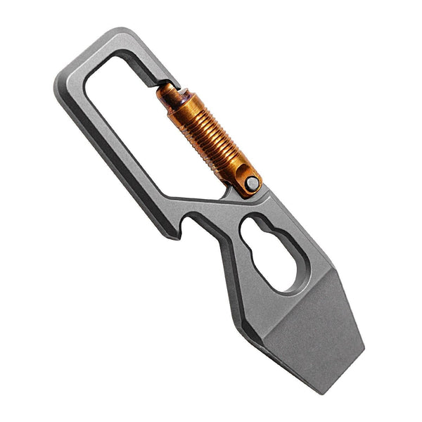 Titanium Multi-Tool Carabiner for Men - EDC Gear & Outdoor Survival Tool - Heavy-Duty Keychain Tool for Hiking, Camping, and Everyday Carry Wautton Outdoor Gear