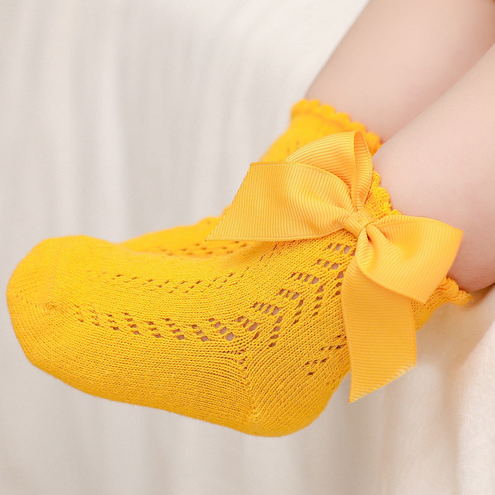 Bowknot Baby Girls Cotton Socks For Children Princess Socks For Newborn Baby Clothing In Modern Style
