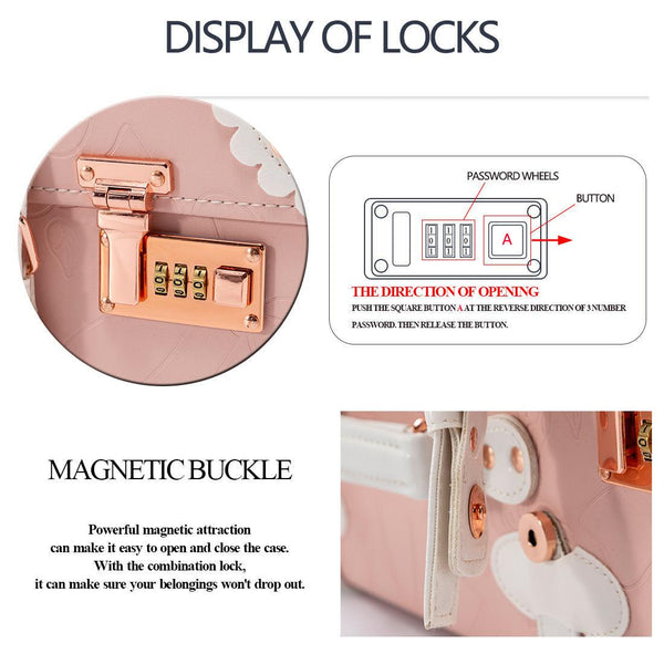 SarahFace Spinner Suitcase - Embossed Pink's