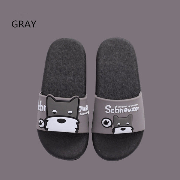 Kids Summer Dog Slippers Slide Beach Flip Flops Comfortable Thick Sole Girls Flat Shoes Quick-Dry Flip Flop Slides Water Resistant All-Day Comfort Fit Wet Grip Soles