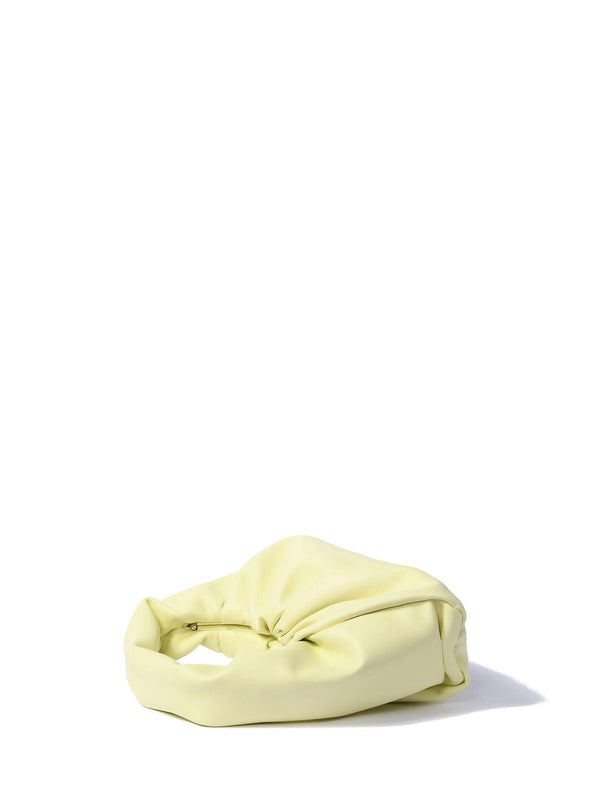 Marshmallow Croissant Bag in Soft Leather, Bright Yellow - Gifts for You 'n Me