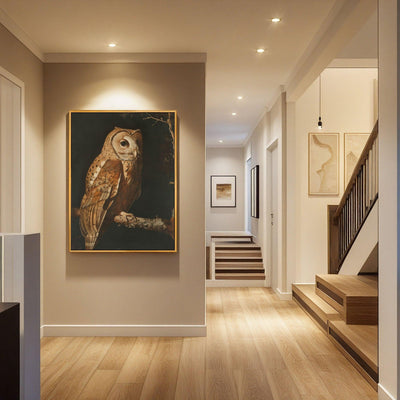 Vintage Owl Canvas Art Print