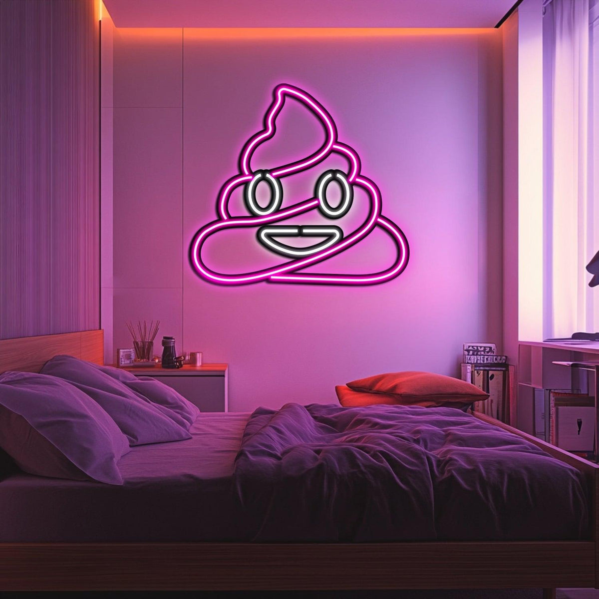 Emoji Poop Metal Neon Wall Art- LN0063